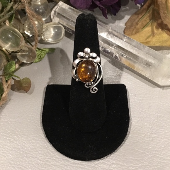 Jewelry - Vintage Baltic Amber art nouveau style ring